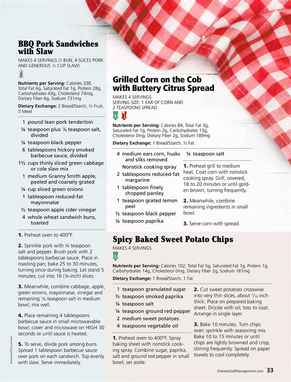 Diabetes Self-Management Preview Pages