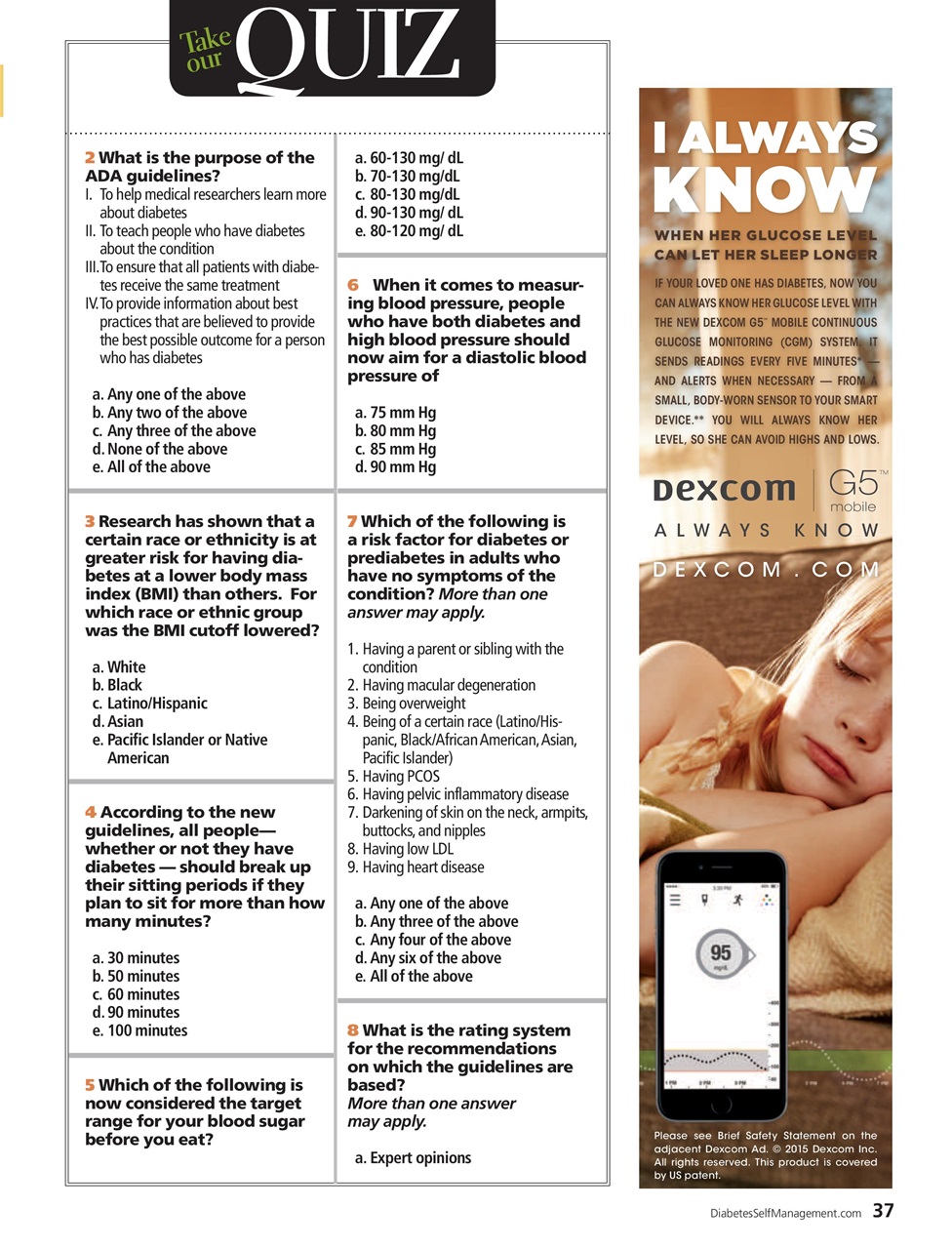 Diabetes Self-Management Preview Pages