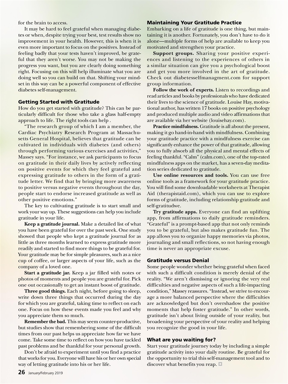 Diabetes Self-Management Preview Pages