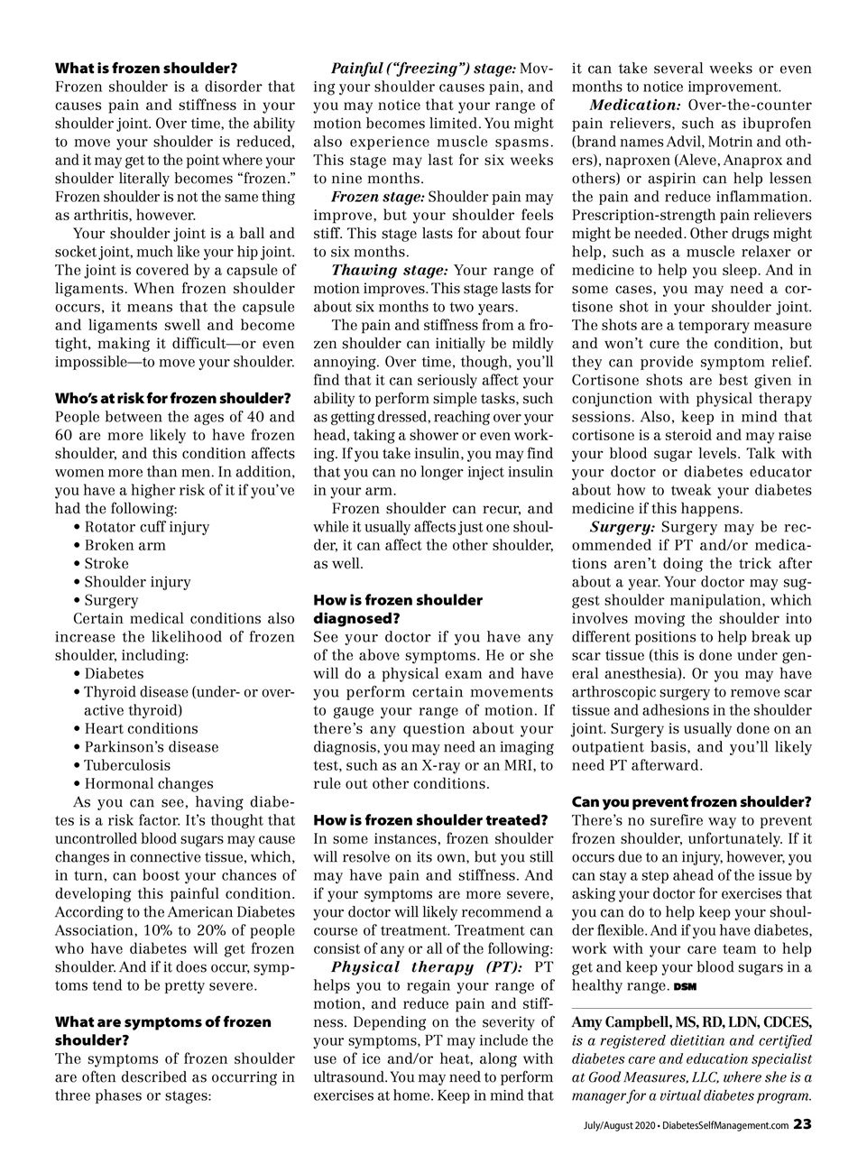 Diabetes Self-Management Preview Pages