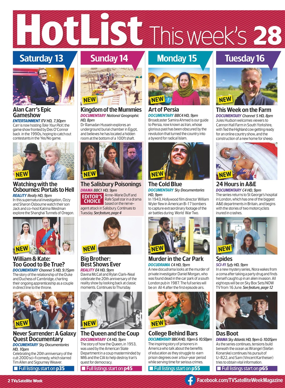 TV & Satellite Week Preview Pages