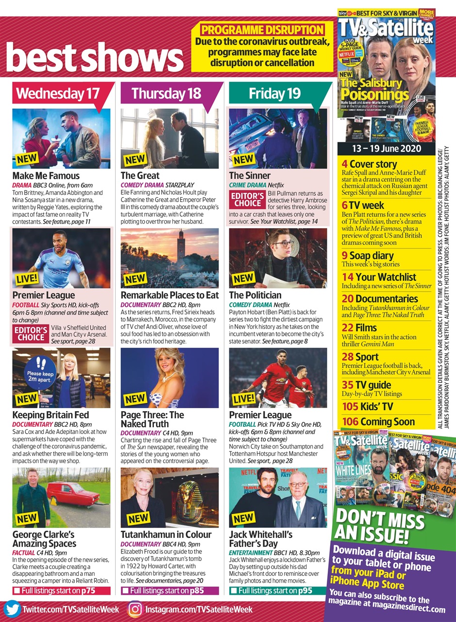 TV & Satellite Week Preview Pages