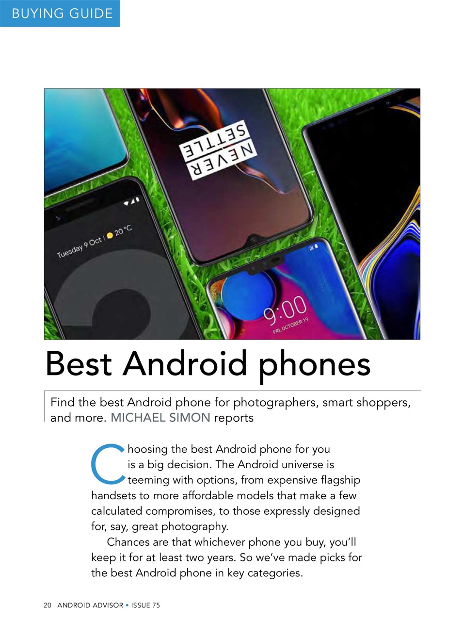 Android Advisor Preview Pages