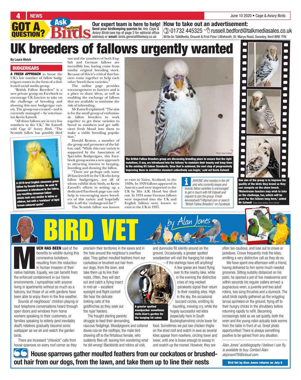 Cage & Aviary Birds Preview Pages