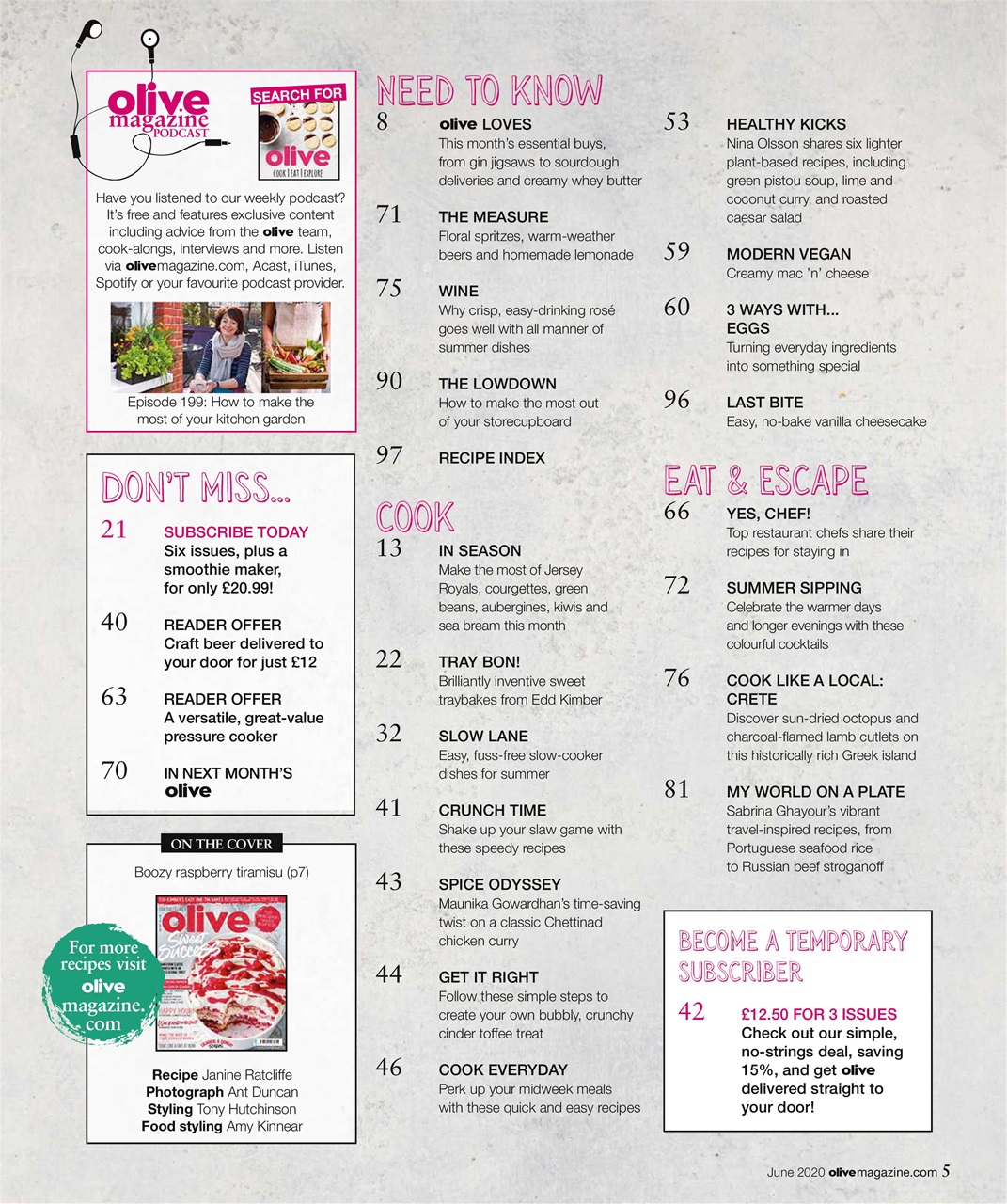 Olive Magazine Preview Pages