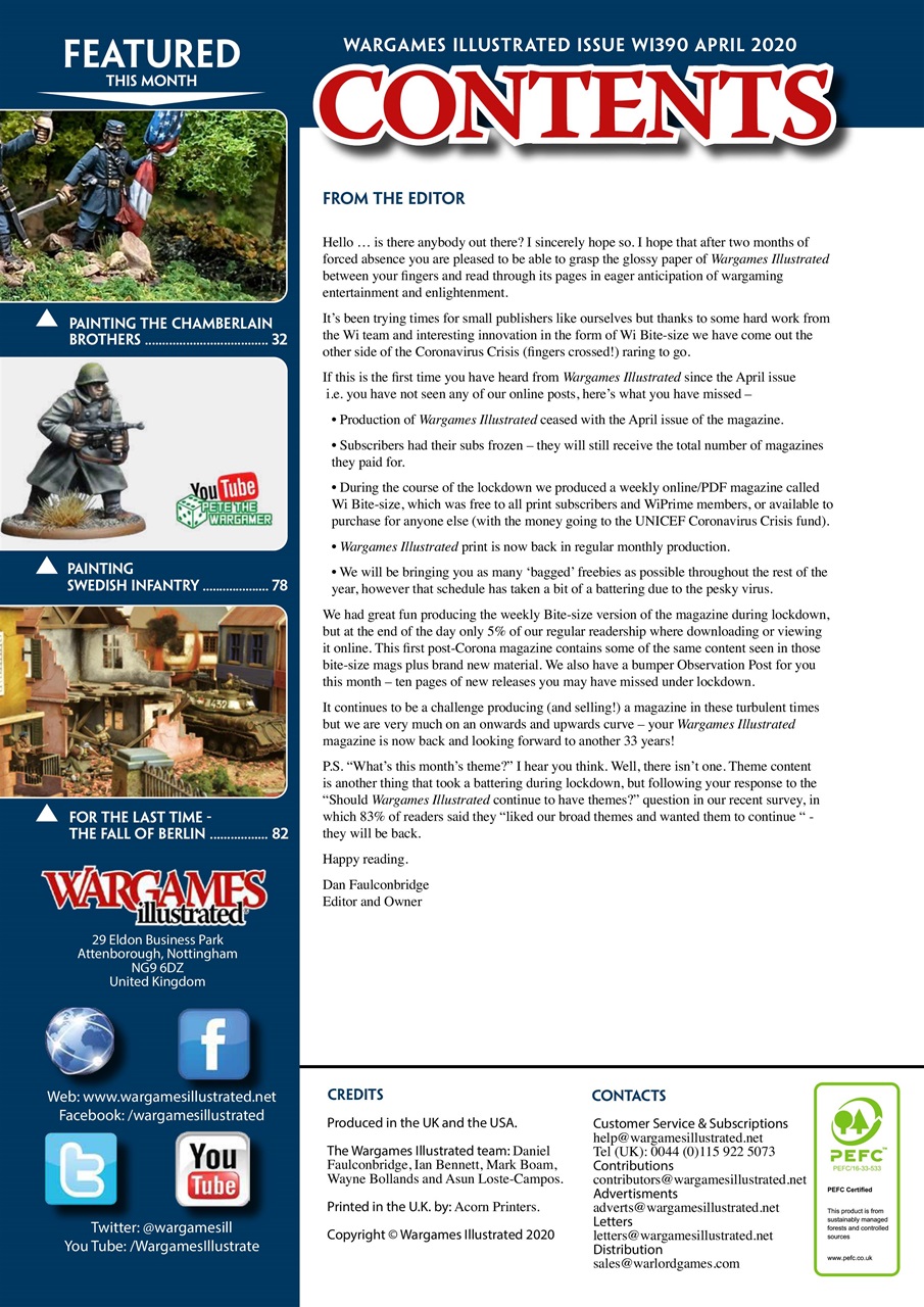 Wargames Illustrated Preview Pages