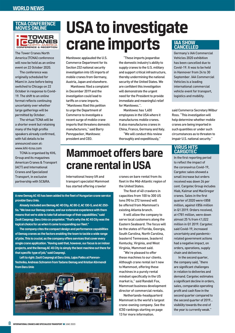 Int. Cranes and Specialized Transp Preview Pages