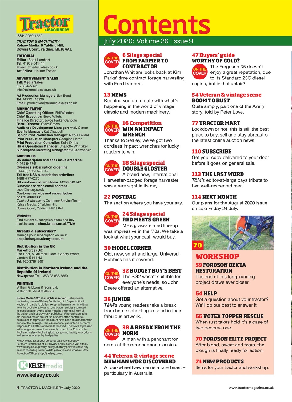 Tractor & Machinery Preview Pages