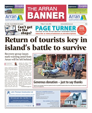Arran Banner issue 12th June 2020
