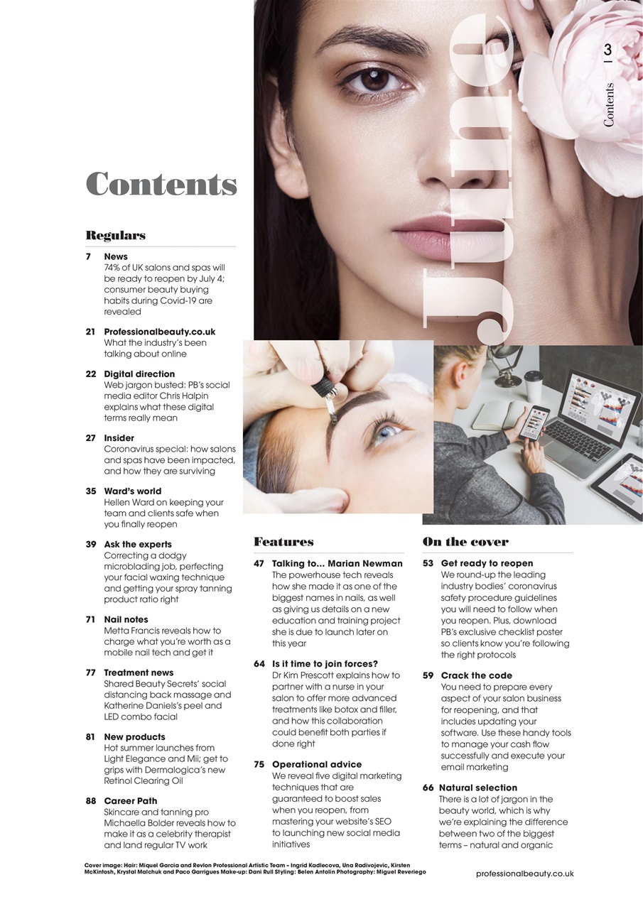 Professional Beauty Preview Pages