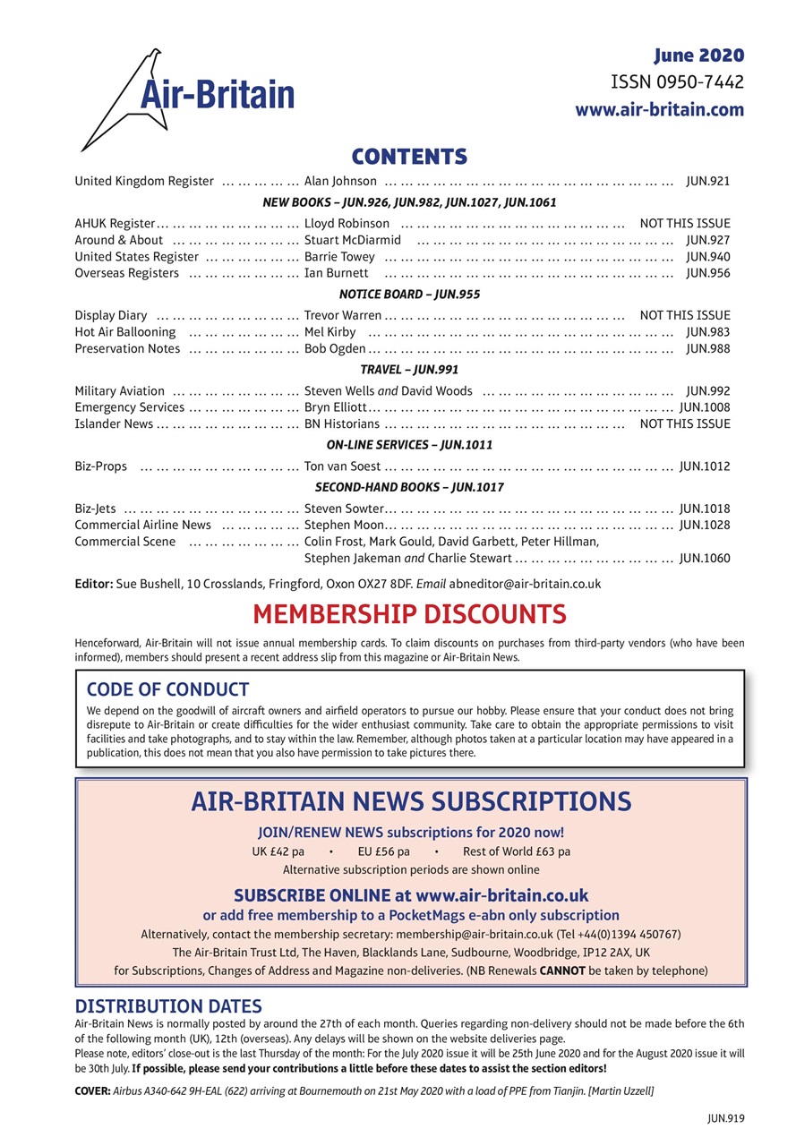 Air Britain News Preview Pages