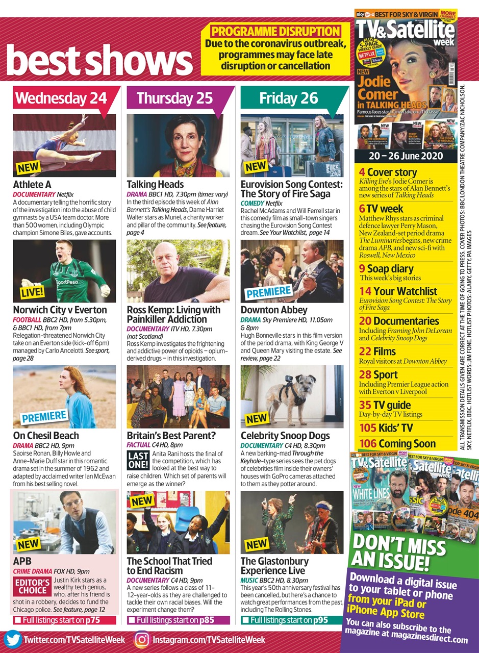 TV & Satellite Week Preview Pages