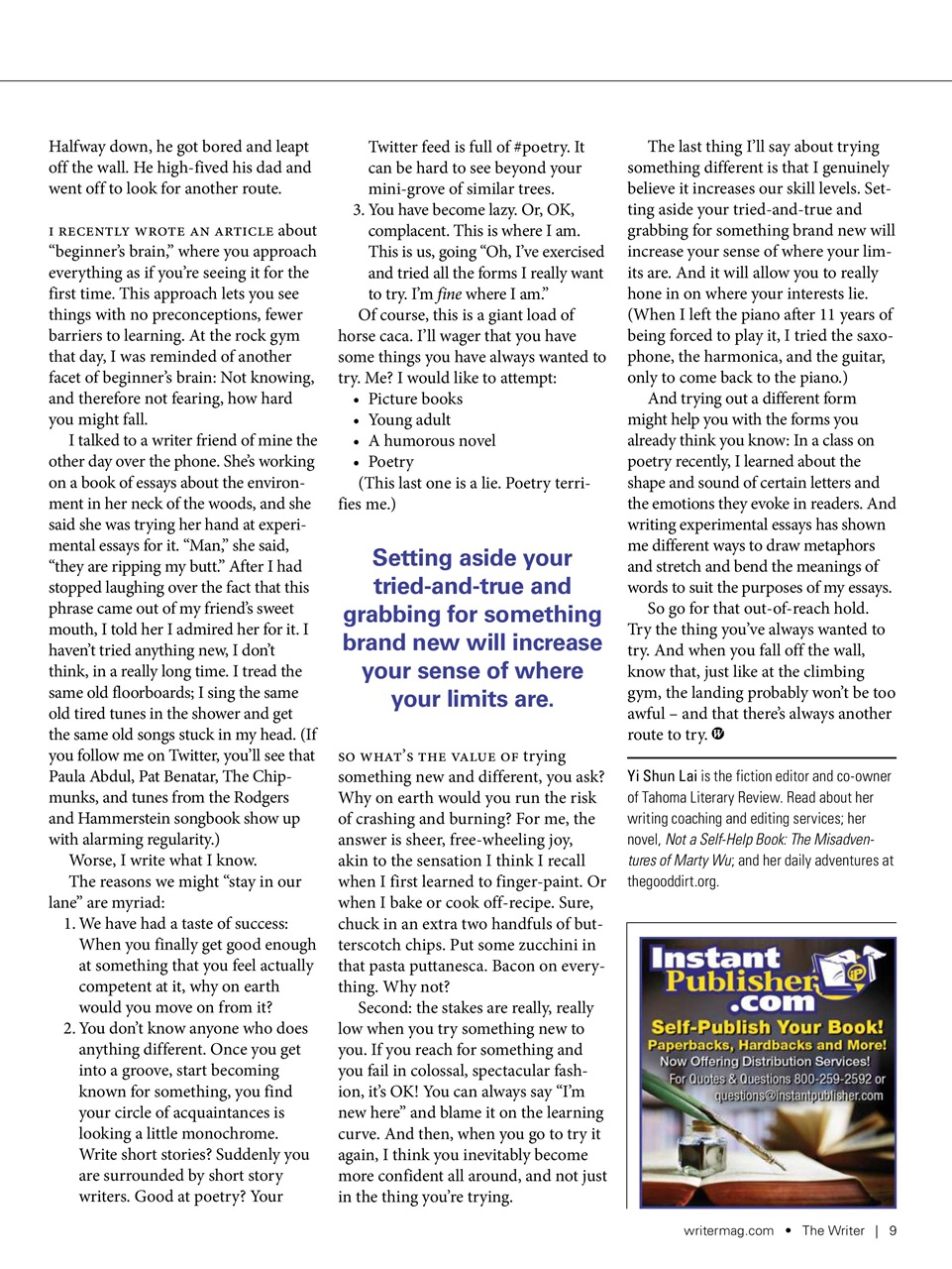 The Writer Preview Pages