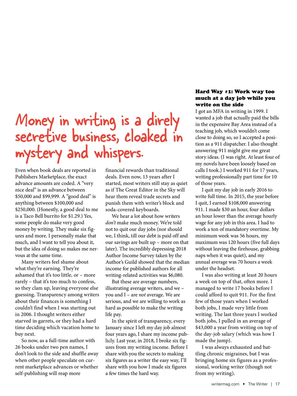 The Writer Preview Pages