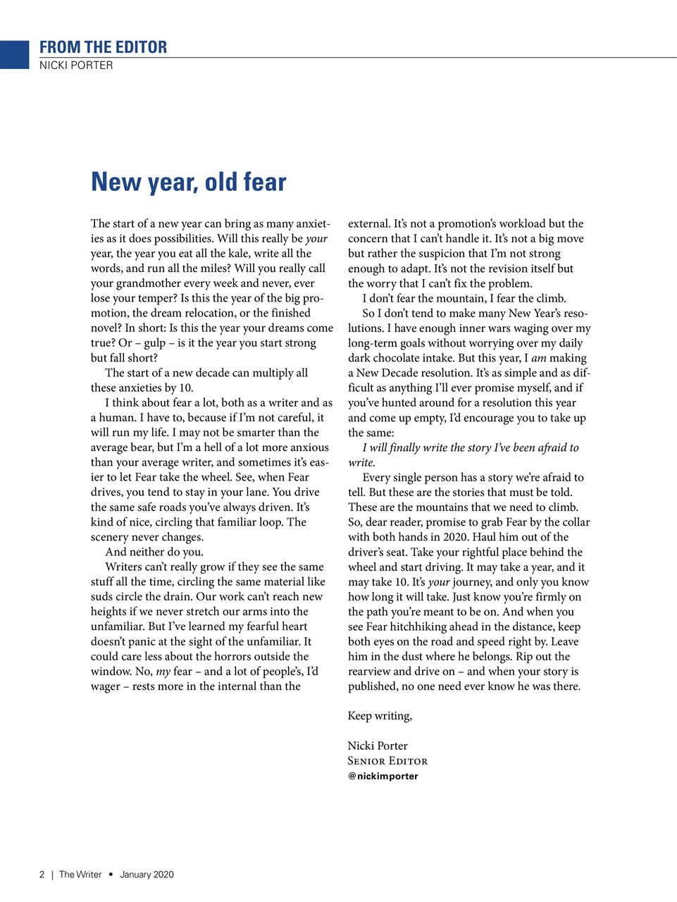 The Writer Preview Pages
