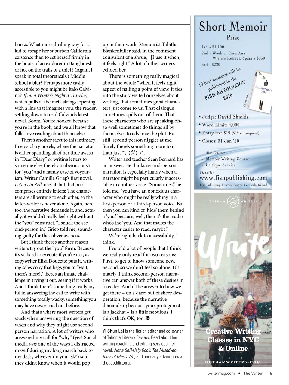 The Writer Preview Pages