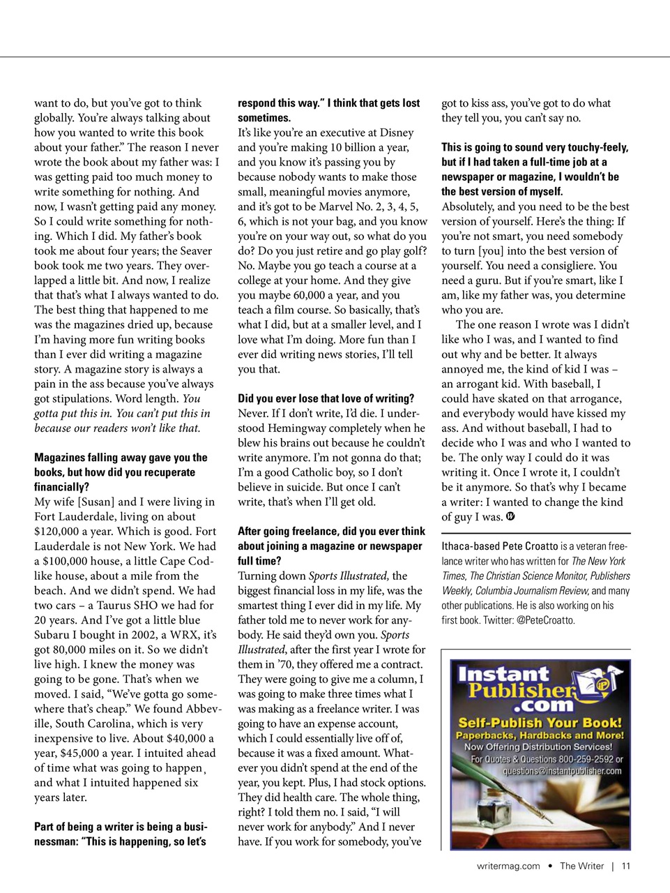 The Writer Preview Pages