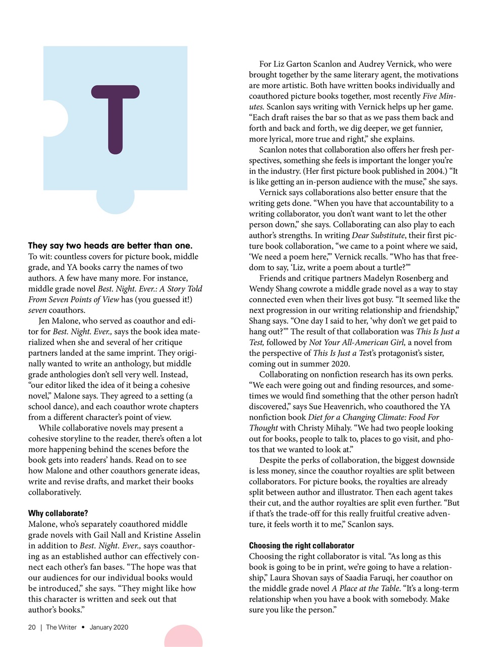 The Writer Preview Pages