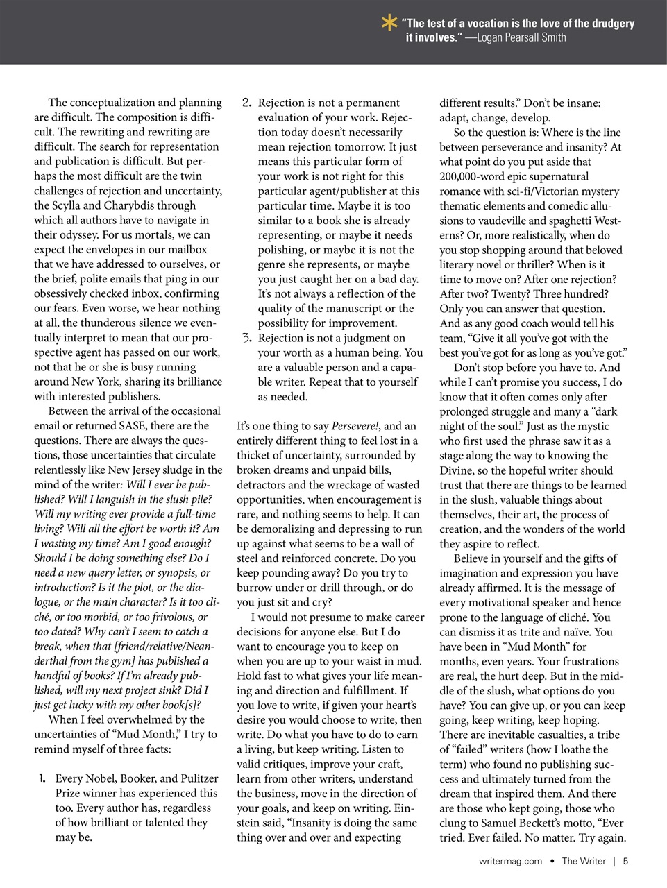 The Writer Preview Pages