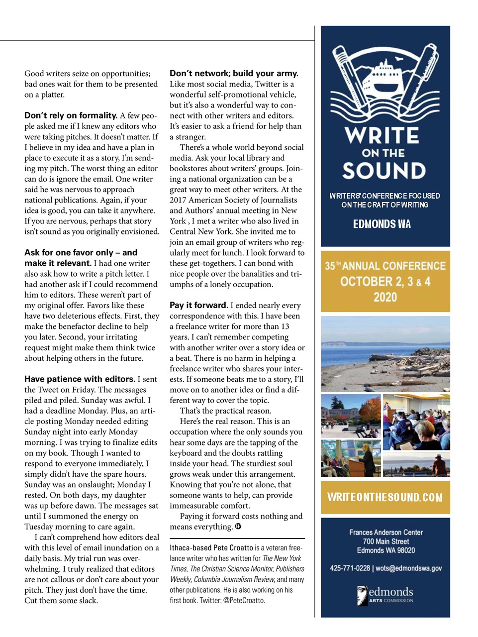 The Writer Preview Pages