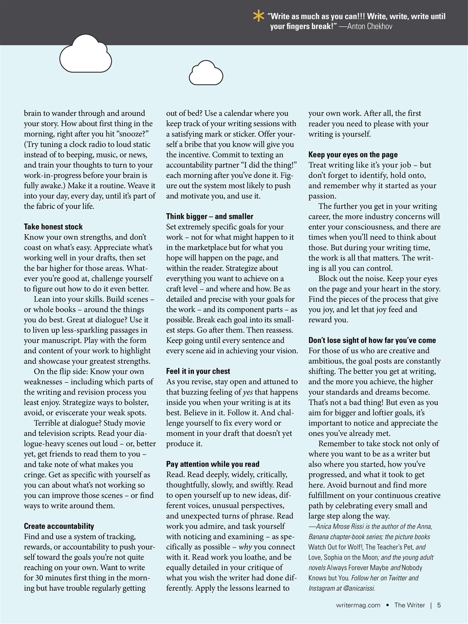 The Writer Preview Pages