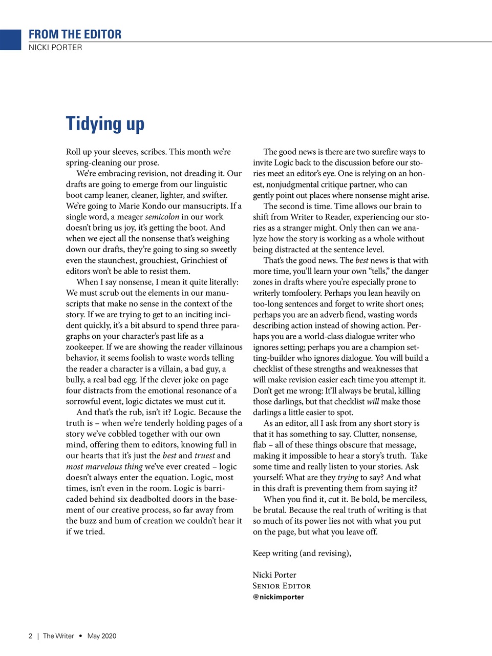 The Writer Preview Pages