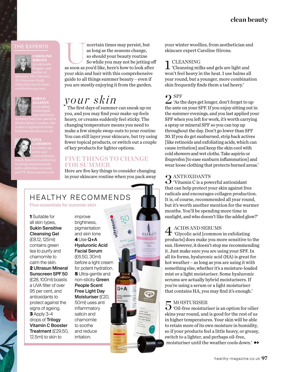 Healthy Magazine Preview Pages