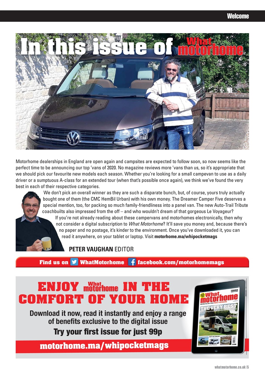 What Motorhome magazine Preview Pages