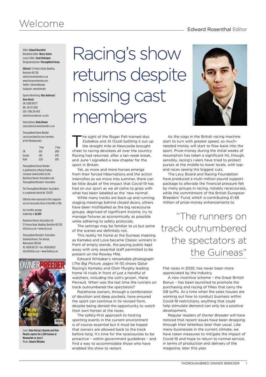 The Owner Breeder Preview Pages