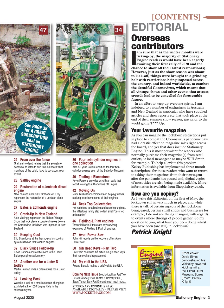 Stationary Engine Preview Pages