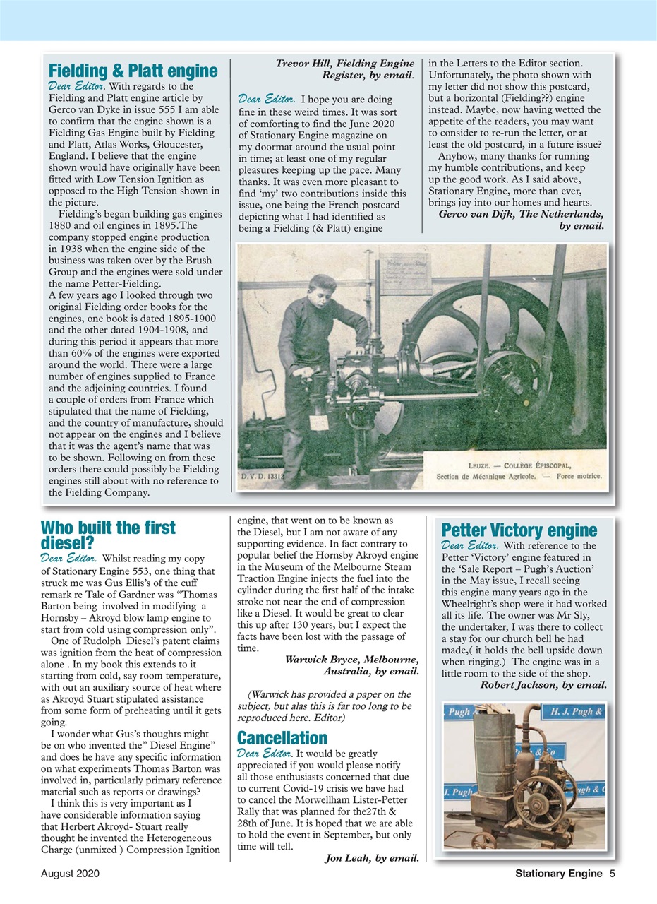 Stationary Engine Preview Pages