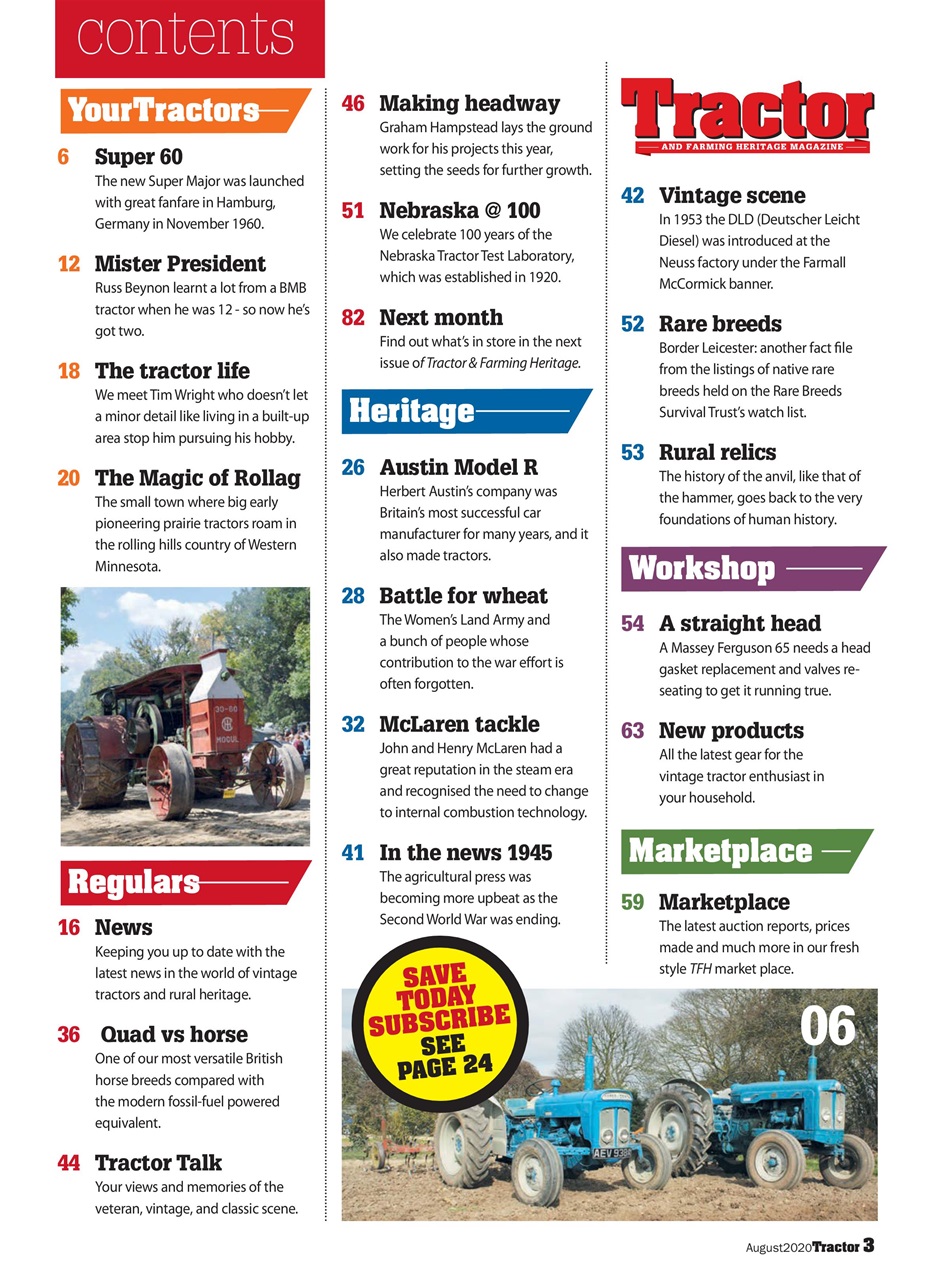 Tractor & Farming Heritage Magazine Preview Pages