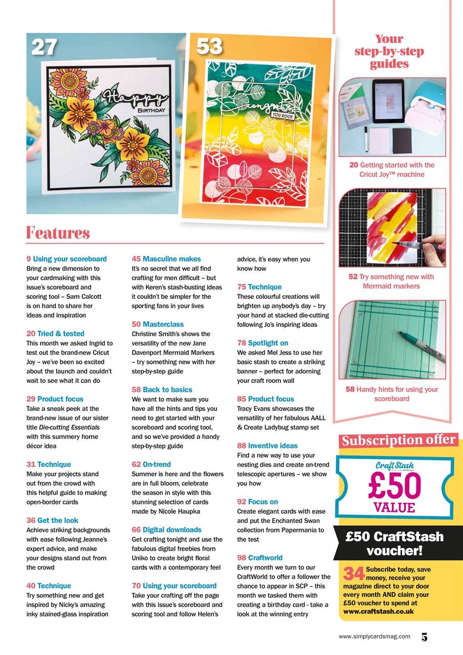 Simply Cards & Papercraft Preview Pages