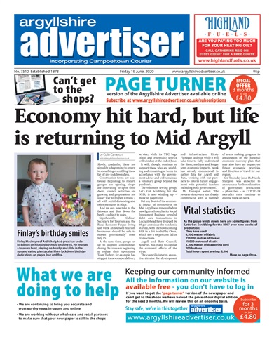 Argyllshire Advertiser issue 19 June 2020