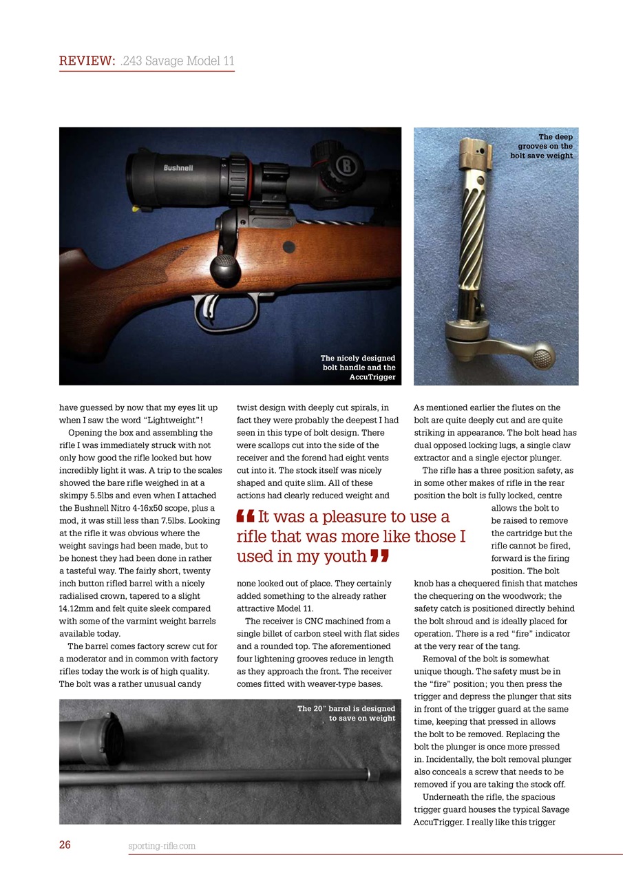 Sporting Rifle Preview Pages