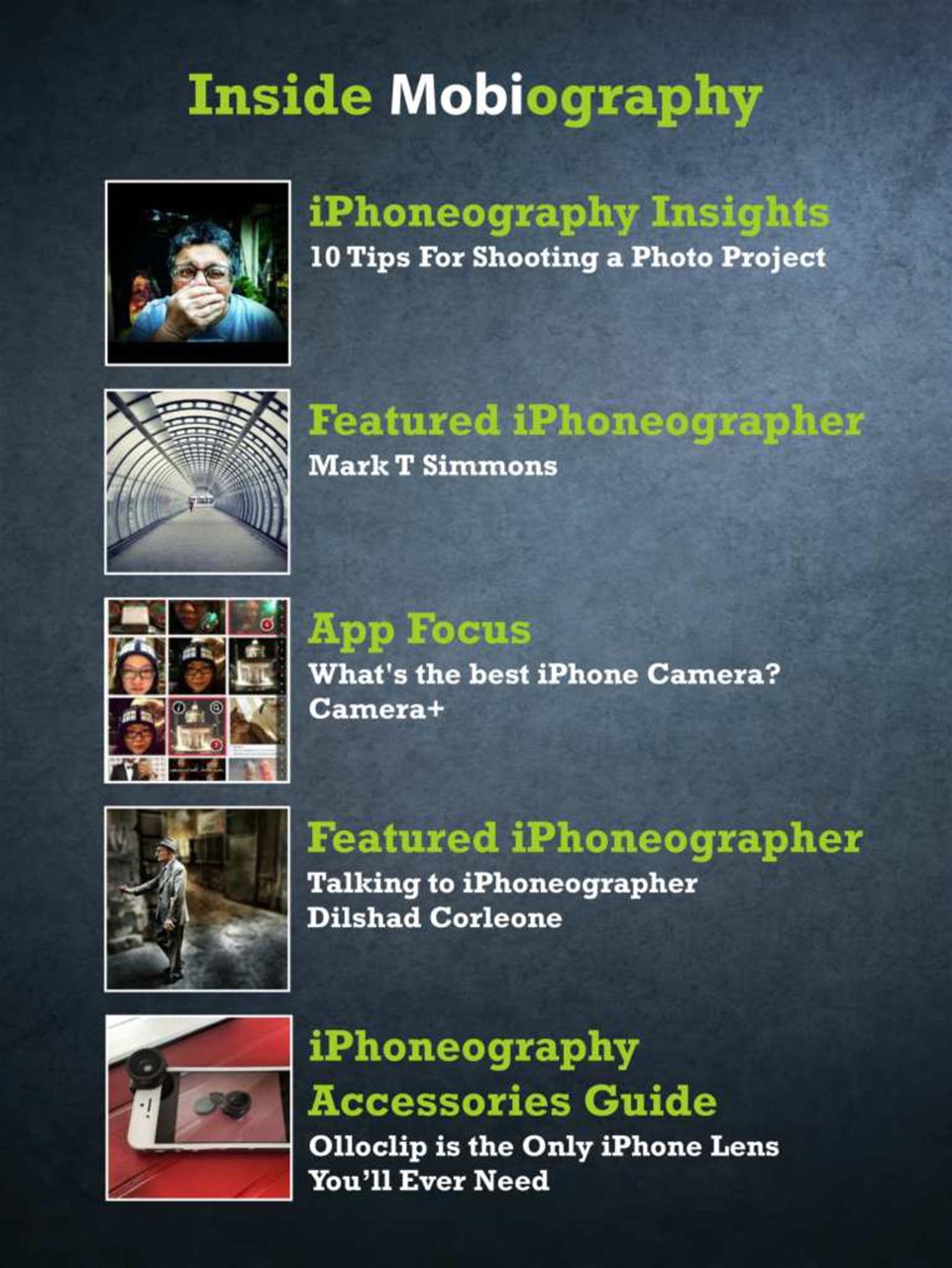 Mobiography Preview Pages