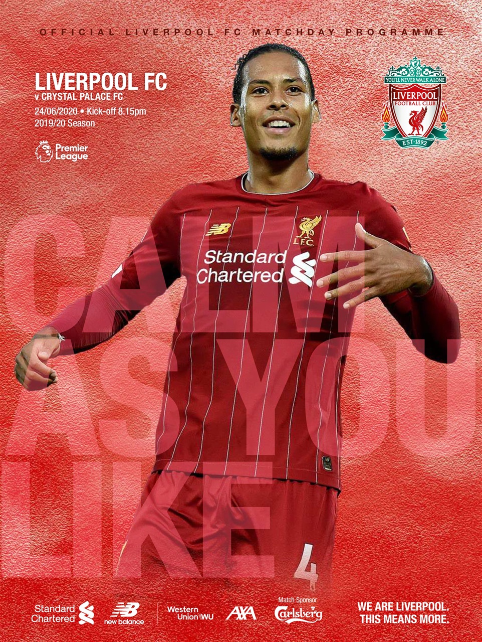 Liverpool FC Programmes Preview Pages