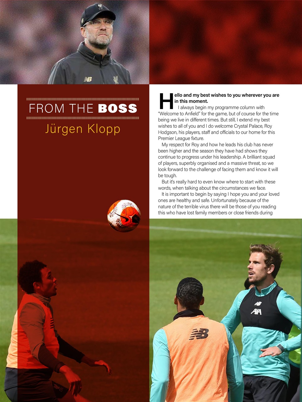 Liverpool FC Programmes Preview Pages