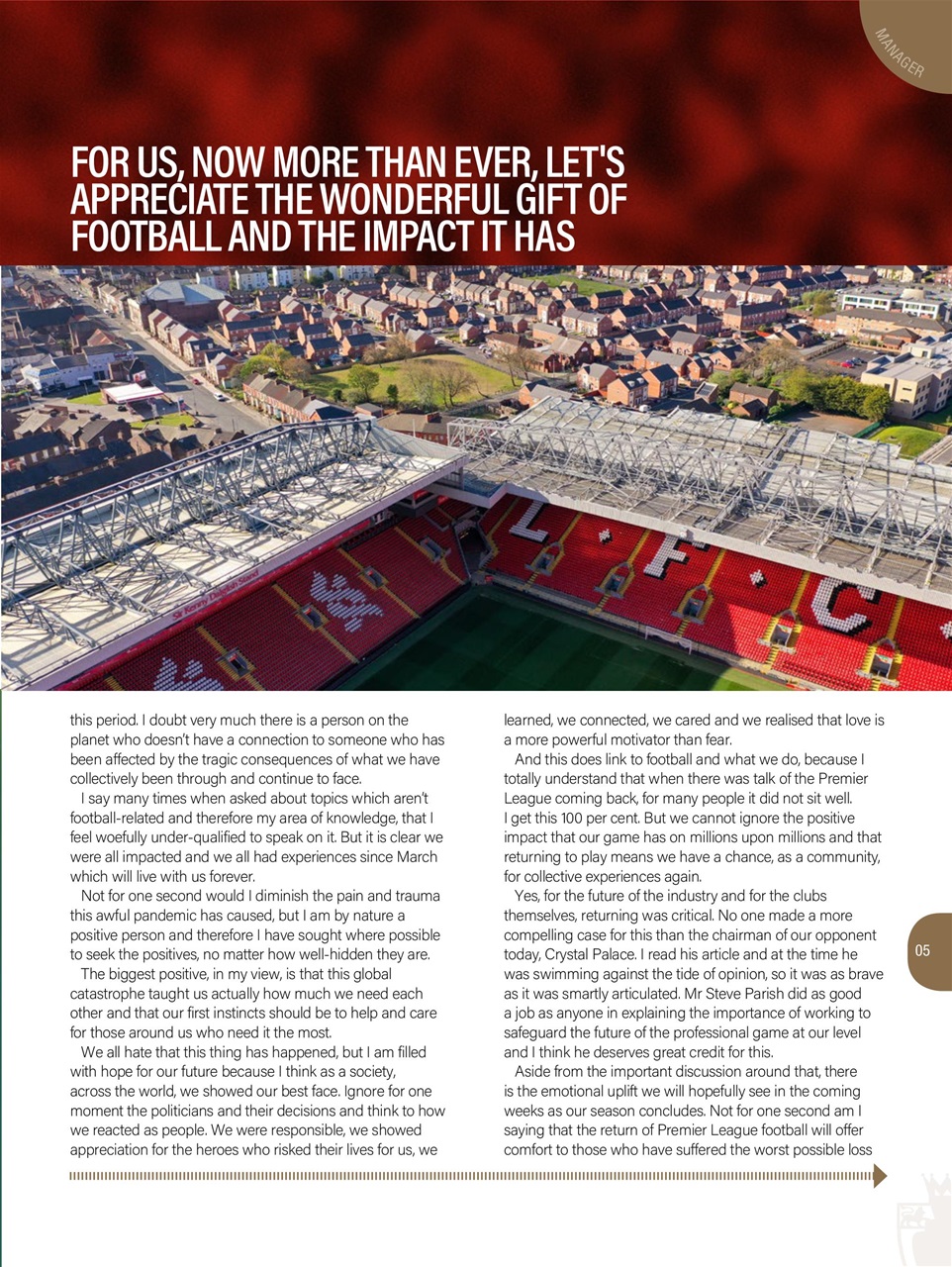 Liverpool FC Programmes Preview Pages