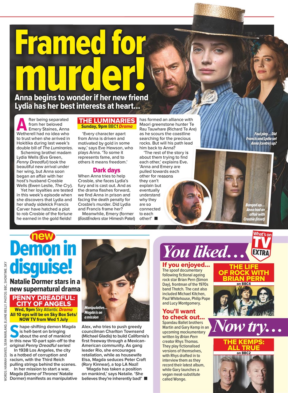 What's on TV Preview Pages
