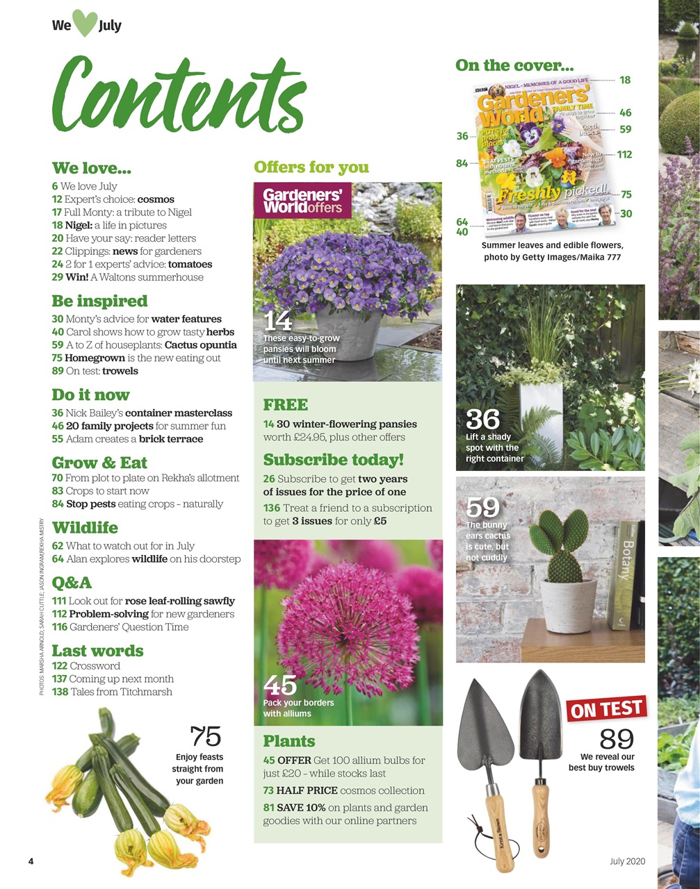 BBC Gardeners’ World Magazine Preview Pages