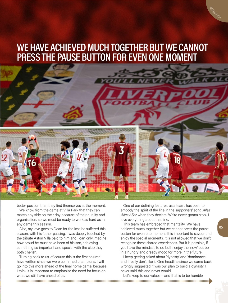 Liverpool FC Programmes Preview Pages