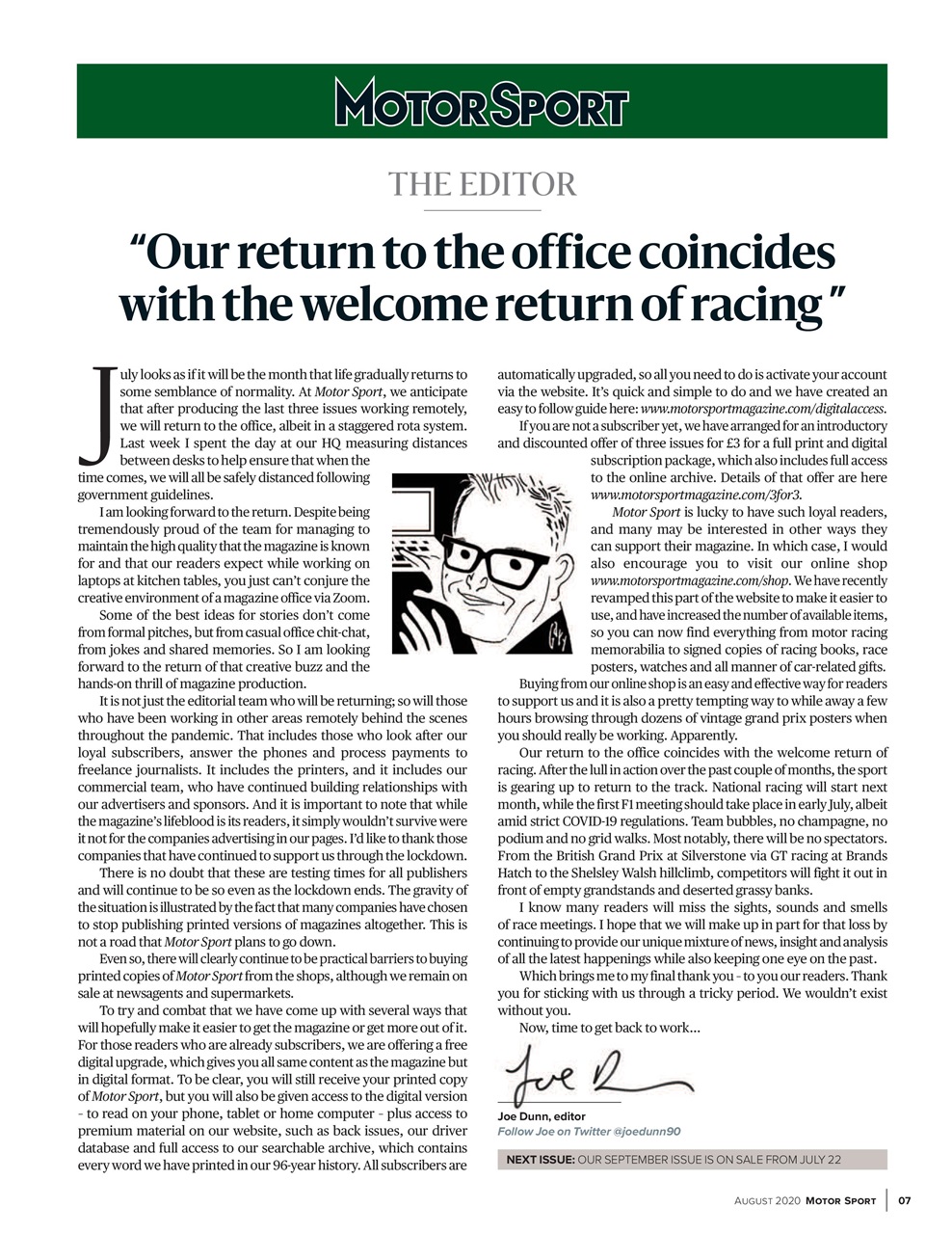 Motor Sport Magazine Preview Pages
