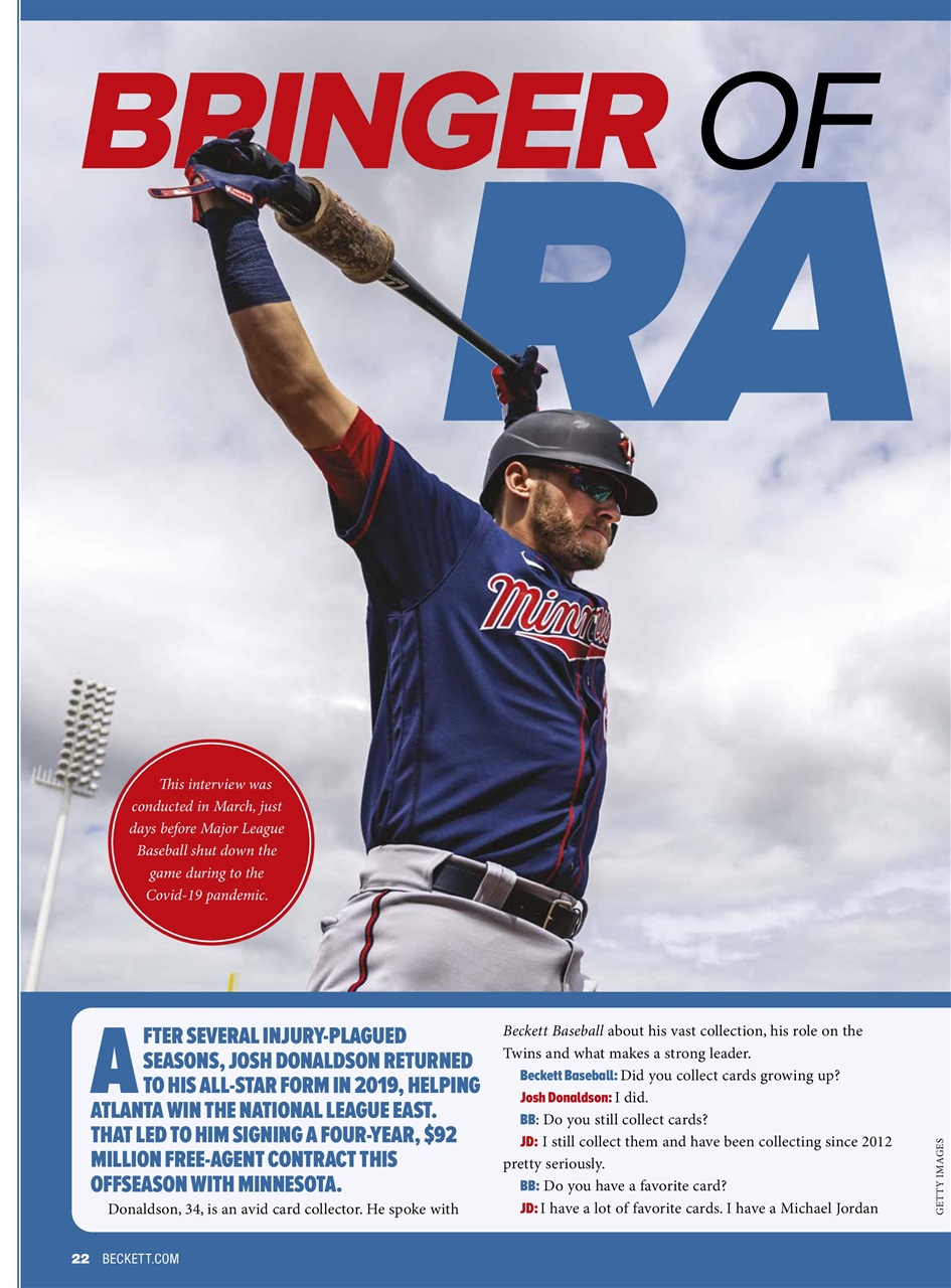 Beckett Baseball Magazine Preview Pages