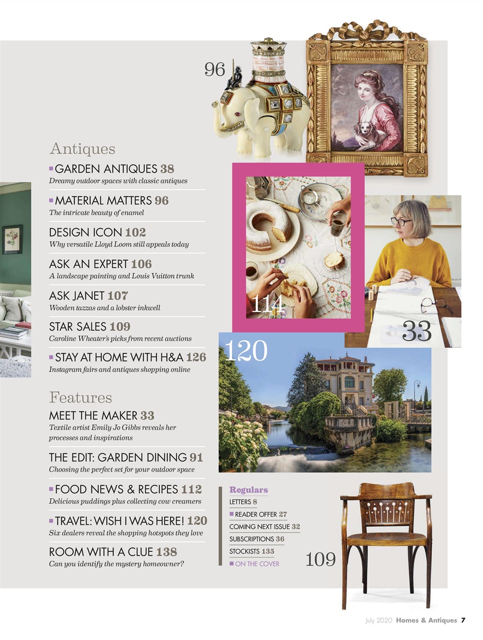 Homes & Antiques Magazine Preview Pages