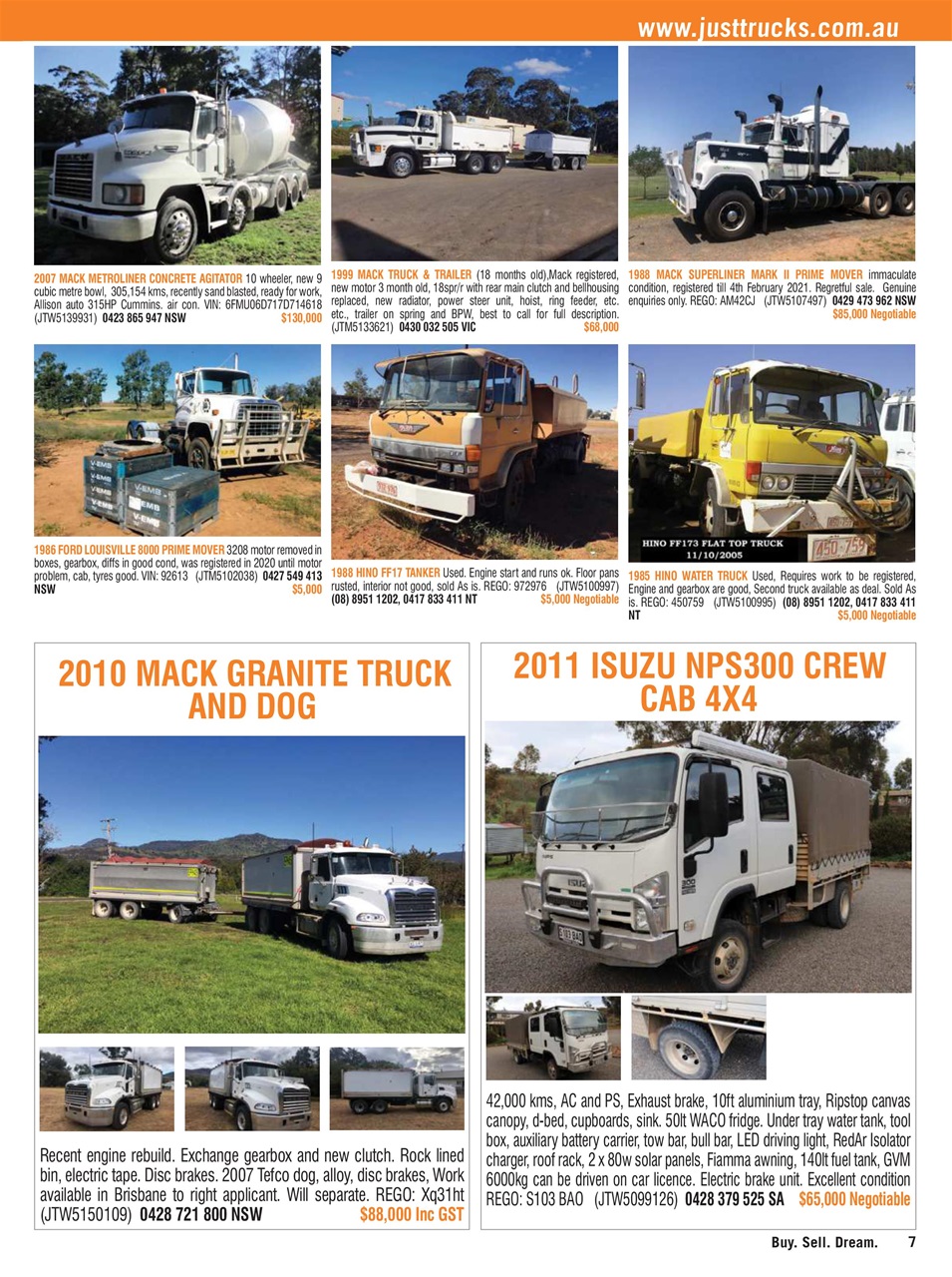 JUST TRUCKS Preview Pages