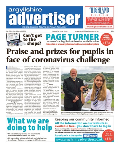 Argyllshire Advertiser issue 26 June 2020
