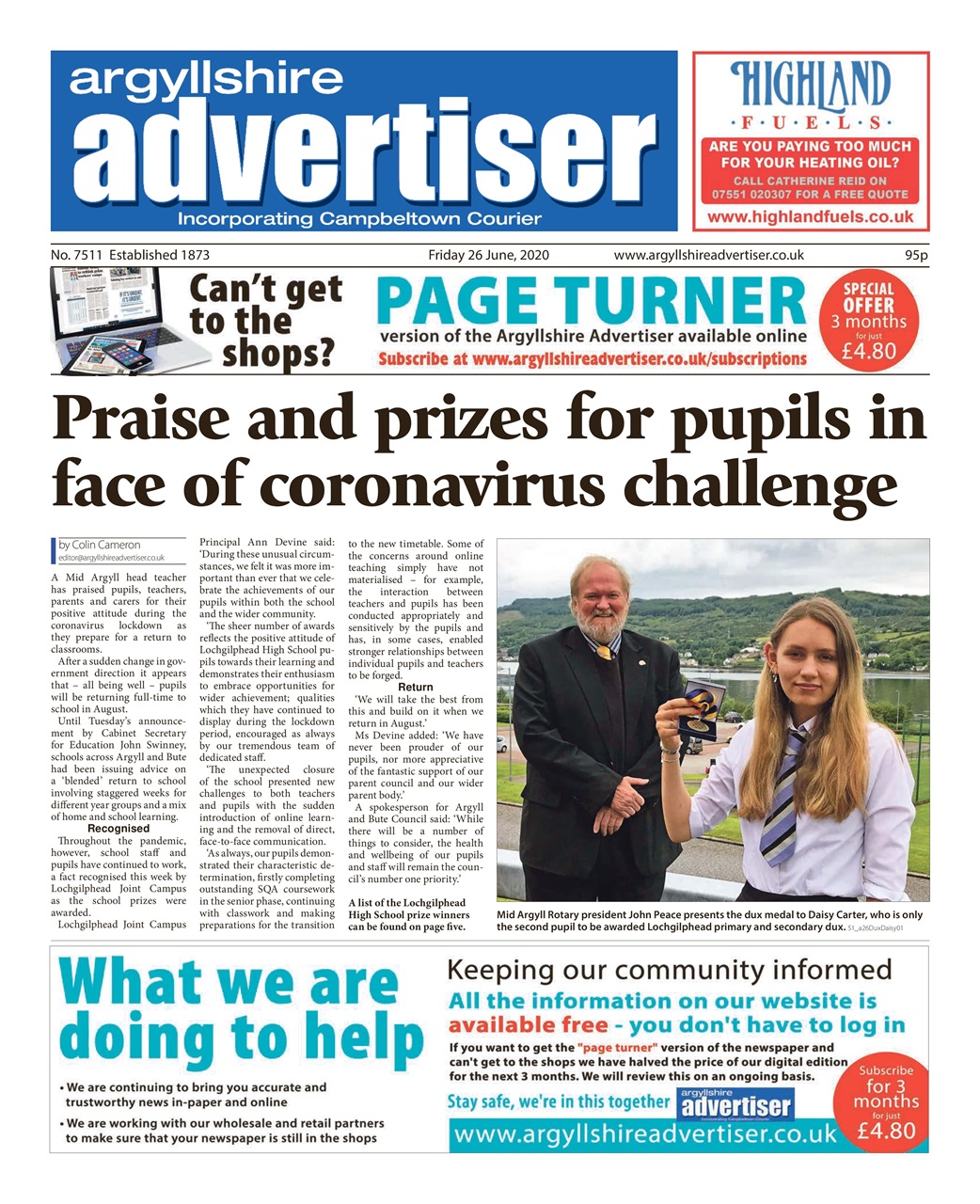 Argyllshire Advertiser Preview Pages