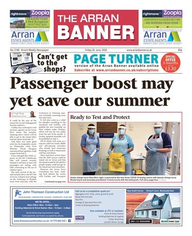 Arran Banner issue 26 June 2020