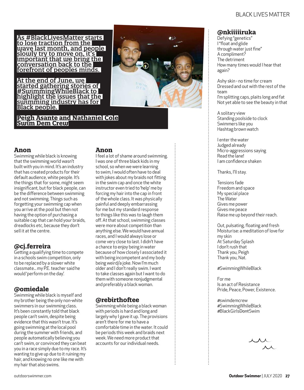Outdoor Swimmer Preview Pages